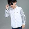 Teenager Baby Kinder Jungen Langarm Streifen Verschluss Gentleman Hemd Tops Kleidung
