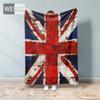 Bettüberwurf mit britischer Flagge, Retro-Stil, Einzel- und Doppeldecken, modische Flanell-Decken, dekorative Sofadecke, Reise- und Nickerchen-Mehrzweckdecke
