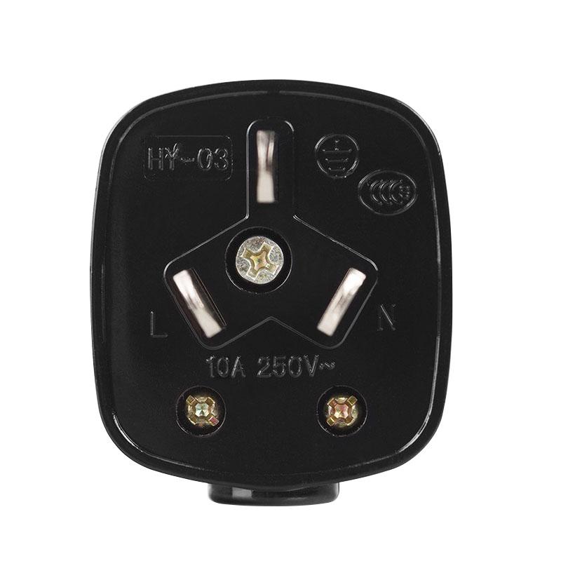 Black Australia Standard 16A/10A 250V AU CN 3Pin Power Plug Detachable Assembly Extension Cord Connection Plug Male 2/5/10/20pcs