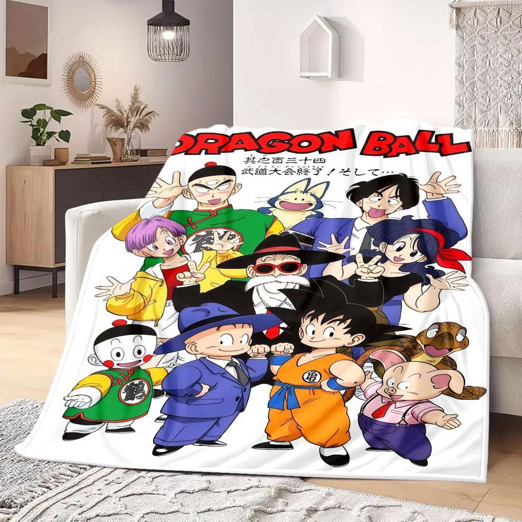 Dragon Ball Super Print Blanket Warm Comfortable Flannel Blanket Suitable for Bedrooms,Sofas,Beds,Chairs,Picnics,Travel