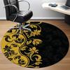 1pc Floral Pattern Office Round Area Rug, Indoor Mat Suitable ForOffice, Under Office Chairs Bedroom Living Room Home Decor, Room Deco 034