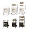 Sturdy Metal Frame Laundry Hamper Rolling Wheels Foldable Designs Removable Shelves for Home Organization Daily Use
