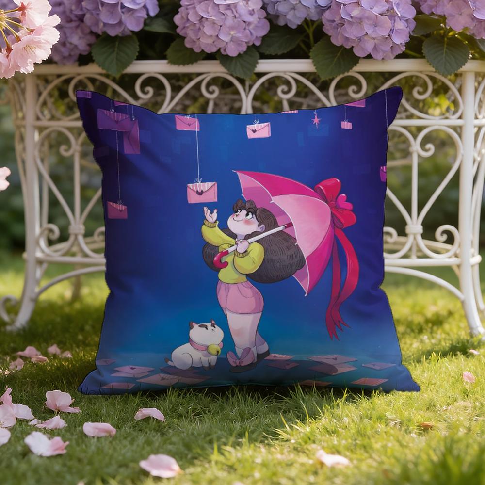 B-Bee And P-Puppycat Cushion Cover Home & Car Dual-Scene Pillow Cover: Reversible for Premium Comfort