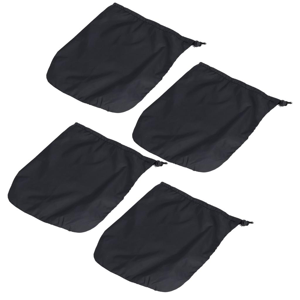 4PCS Car Rearview Mirror Protective Cover 190T Polyester Taffeta Faucet Frost Guard CoverBlack