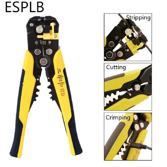 

ESPLB Wire Stripper Self-adjusting Cable Cutter Crimper Automatic Wire Stripping Tool Cutting Pliers Tool for Industry жёлтый
