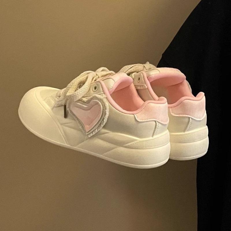 Niche Original Sports Shoes Women's Retro Little White Shoes Trendy Thick-soled Big-headed Hanhan Bread Shoes Muffin Baseplate Shoes