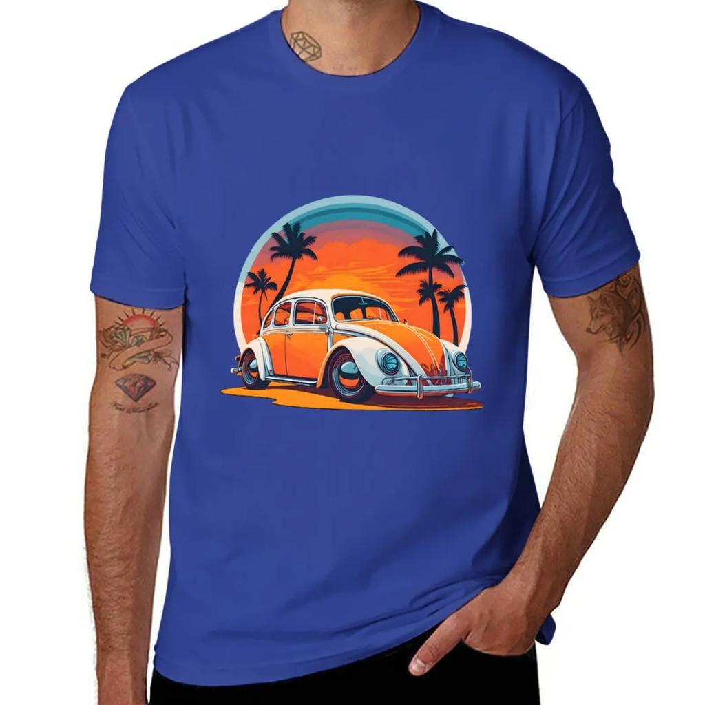 Sunset Drives: Vintage Iconic Car in Captivating Retro Sunset T-Shirt plus size t shirts cute clothes T-shirt