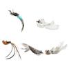 Cat Feather Toys Cute Replacement Cat Fur Toy Exquisite Teaser Cat Charms Interactive Kitten Stick Toys for Indoor Playing
