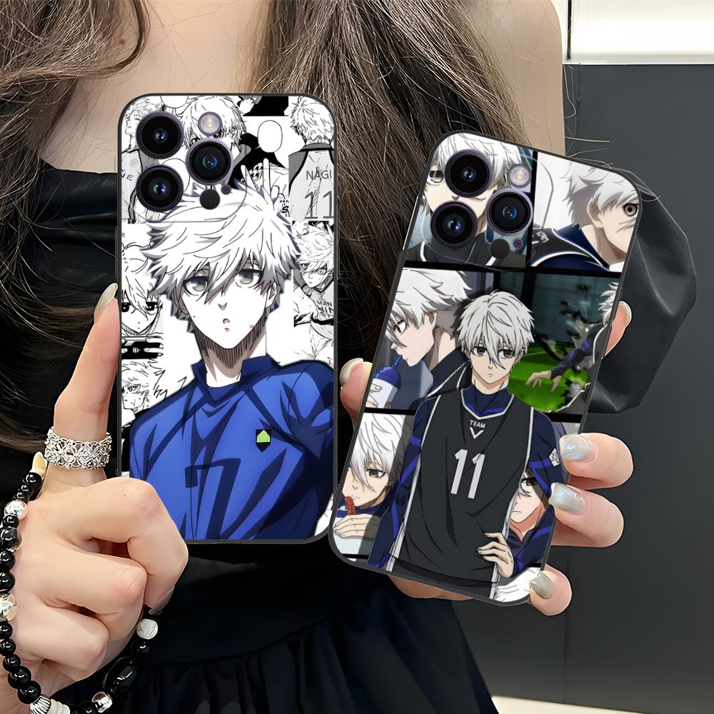 Blue Lock Nagi Seishiro Phone Case for iPhone 17 16 15 14 13 12 11 X XR XS 8 7 Air Pro Max Plus Mini Colorful Cover Pretty Cover