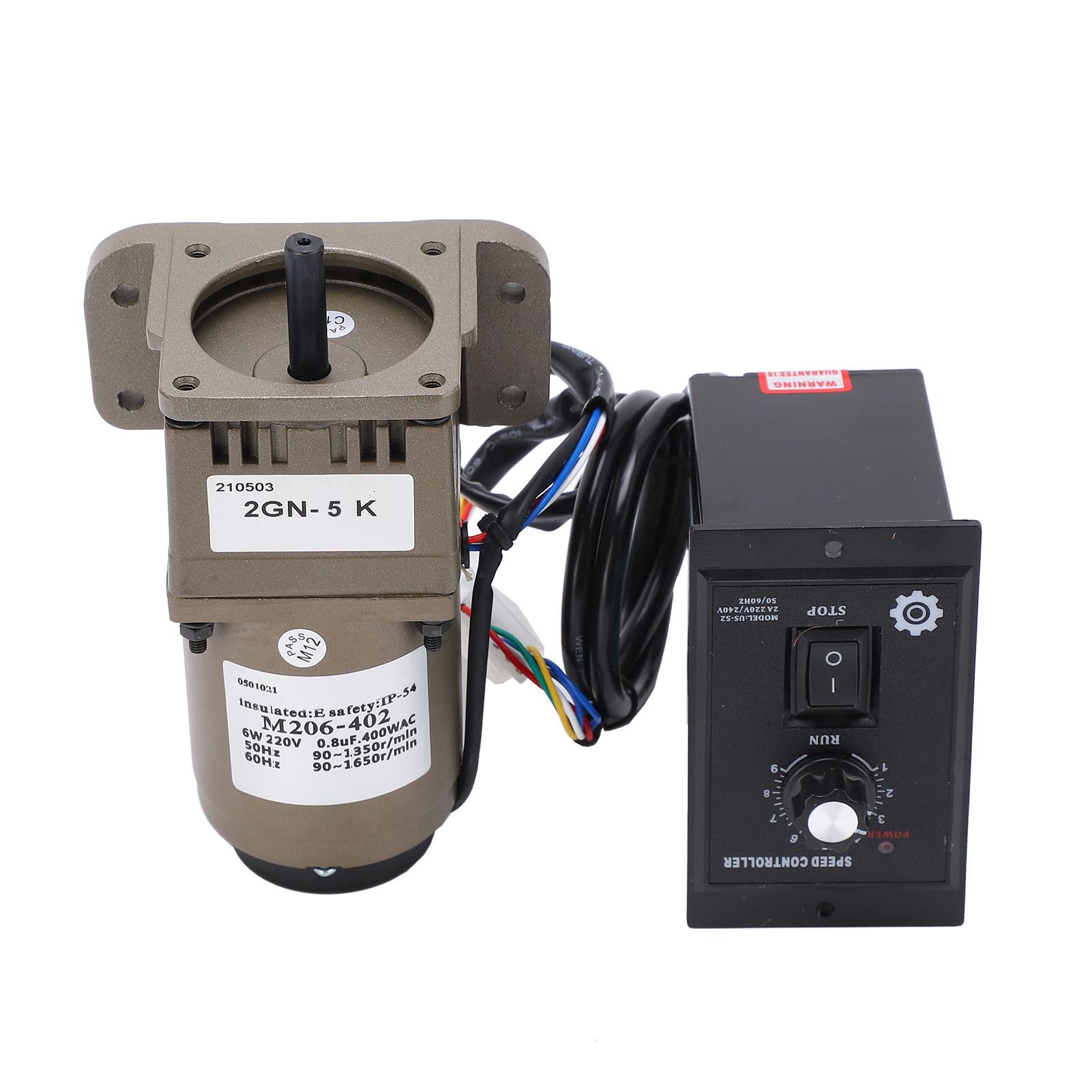 Moteur à engrenages asynchrone monophasé AC 220V 6W Décélération Vitesse (3K)