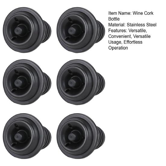 Vacuum Wine with Saver Pump 4 Stoppers Bottle Sealer Preserver Stainless Steel Wine