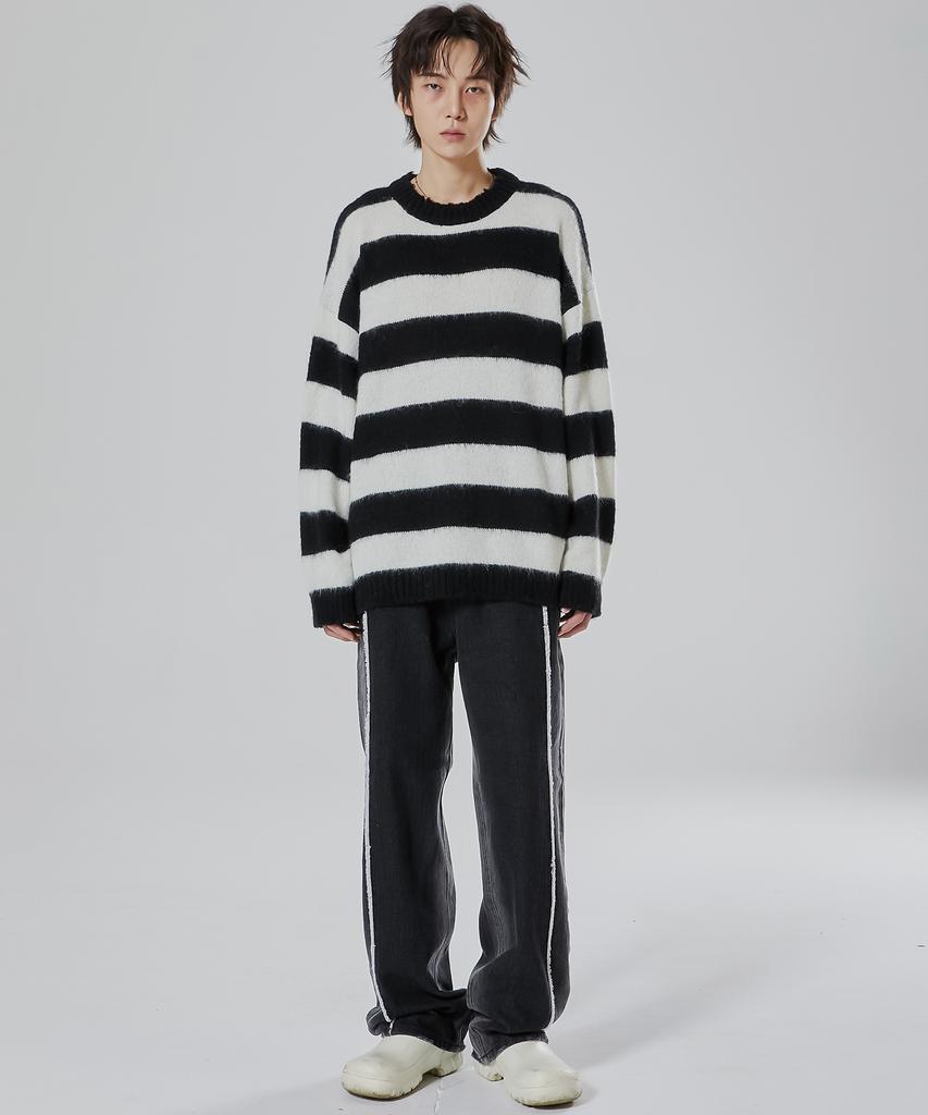 FLAVORISM Cut-Off Bleach Washed Denim Pants (Tp0042)