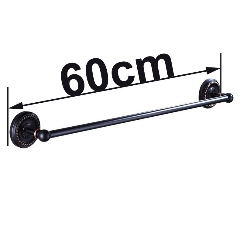 Black Brass Wall Mounted Bathroom Single Towel Shelf Rack Holder Bath Towel Hanger Bar Towel Rail Bathroom Accessories
