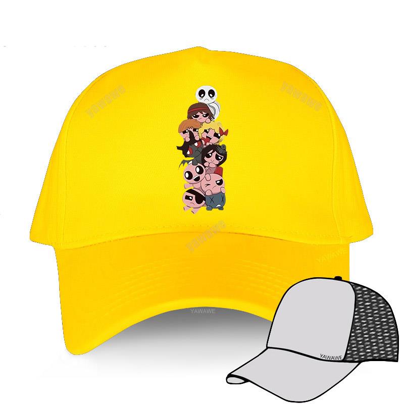 

Мужская хлопковая бейсболка, шляпы в стиле хип-хоп Camisetas Masculina The Binding of Isaac, подростковая модная женская шляпа Snapback с коротким козырьком Adjustable