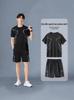 Men's Quick-Dry Ice Silk Sportswear Set: Short-Sleeved Running Top & Basketball Shorts.