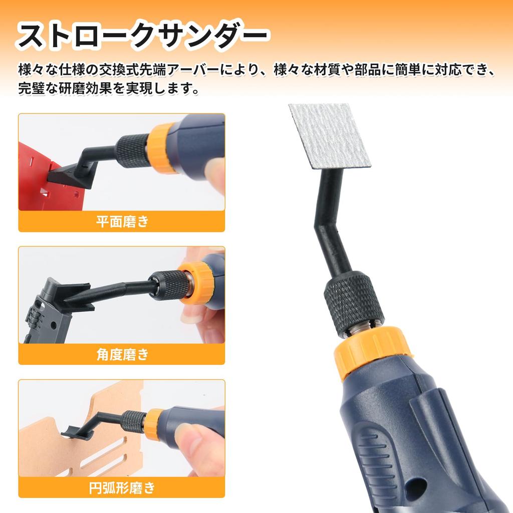 Bucasso Stroke Sander LED Light Variable Speed 1000-8000 RPM Model Craft Tool