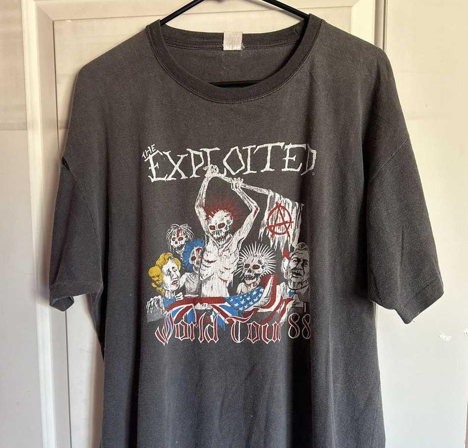 Band Vintage The Exploited World Tour TShirt Mens Women All Size XL