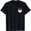 Huyarin Knights Templar Shield Cross Crusades Side Print T-Shirt T-Shirt