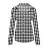 Women's Fashionable Casual Loose Plaid Long,sleeved Shirt