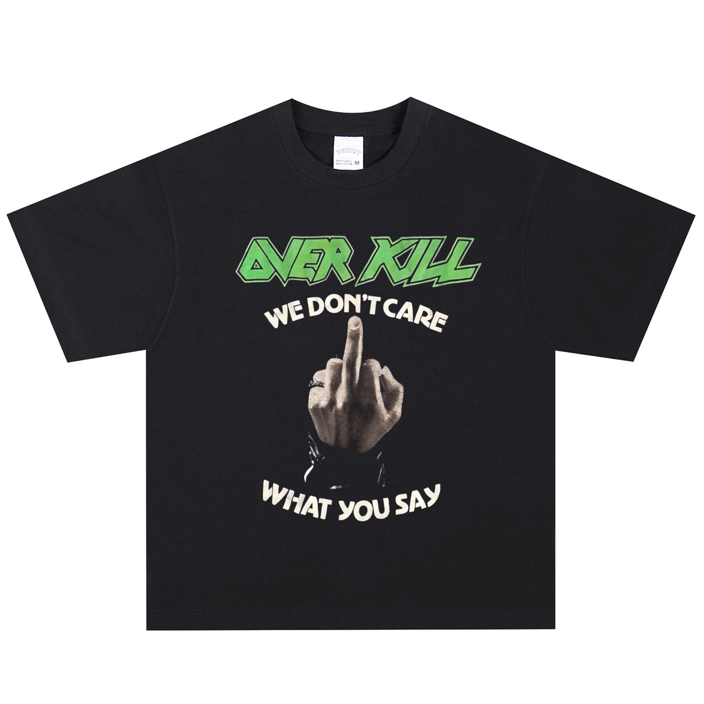 Overkill T-Shirt, Soft Fabric Casual Daily Wear XL