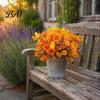 Thoughtful Gifts for Plant Lovers Artificial Eucalyptus Morning Glory Flowers, Fall Fake Flowers Outdoor Planters High Quality Silk Plants Home