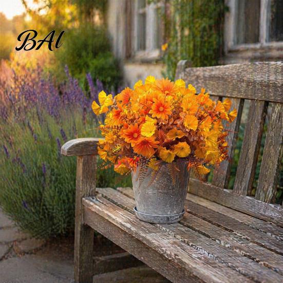Thoughtful Gifts for Plant Lovers Artificial Eucalyptus Morning Glory Flowers, Fall Fake Flowers Outdoor Planters High Quality Silk Plants Home