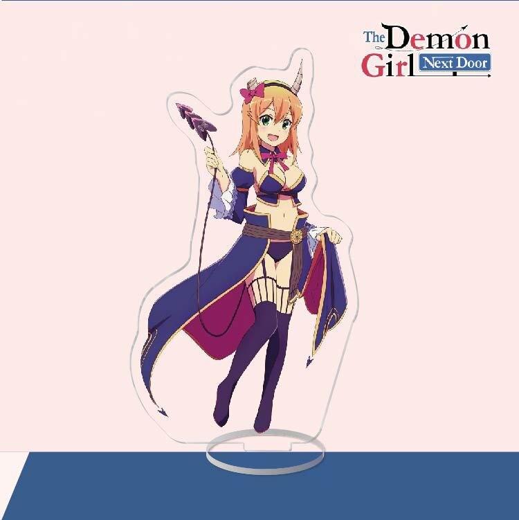 Anime Acrylic Stand Action Figure Toy The Demon Girl Next Door PVC Acrylic Stand Machikado Mazoku Desktop Stand Model Toy Gift