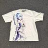 Anime EVA Neon Genesis Evangelion Unisex Cotton Tshirt Oneck Short Sleeve 2026 Summer Mens Harajuku Rei Ayanami Graphics Tees