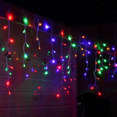 5M herabhängender 0,4-06m Vorhang Eiszapfen-Lichterkette 10M Stern-Lichterkette LED-Girlandenlampe Weihnachtslicht Outdoor-Hochzeitsfeier Gartendekoration mit EU-Stecker