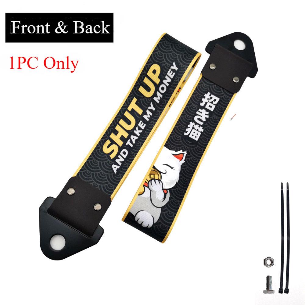 JDM Racing Style Car Motorcycle Pendant Tow Strap Belt Tow Rope Ribbon Trailer Rope Bumper Towing Strap Car Accessories 1