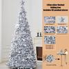 Pull Up Christmas Tree Artificial Foldable Home Decor Without Lights Portable Christmas Tree for Thanksgiving Holiday Party