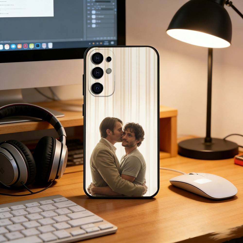 Hannibal and Will Graham Phone Case For Samsung S25,S24,S21,S22,S23,S30,Ultra,S20,Plus,Fe,Soft Silicone Black Cover