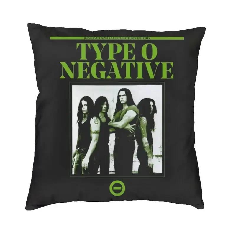 O Type Negative Logo Gothowy Zespół Heavy Metalowy Poszewka na Poduszkę Dwustronny Nadruk Poszewka na Poduszkę Dekoracyjna do Domu