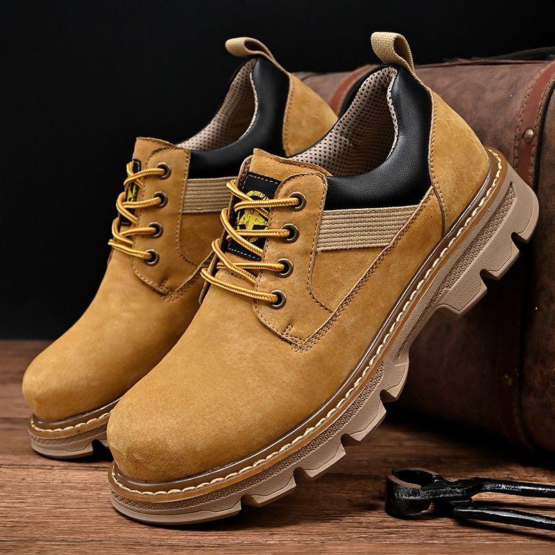 Bumblebee Botki męskie Kick Odzież robocza Żółte Krótkie Botki