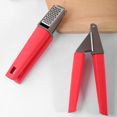Knoblauchpresse aus Edelstahl Manuelle Knoblauchpresse Hochleistungs-Knoblauchhacker Ergonomischer Griff Küchenhelfer