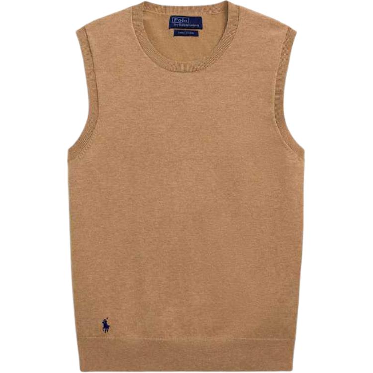 

Polo Ralph Lauren SS25 Однотонный Вязаный Жилет без Рукавов Женские топы Верблюжий WMPOSWENC021154-260 S