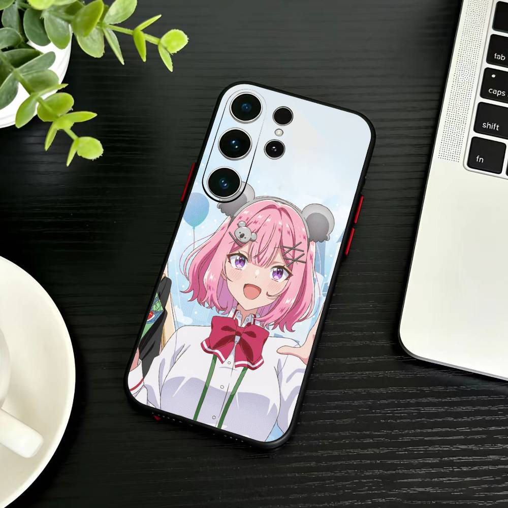 D-Watanare Anime Phone Case For Samsung S26,S25,S24,S23,S22,S21,S20,Ultra,Plus,FE Black Soft Cover