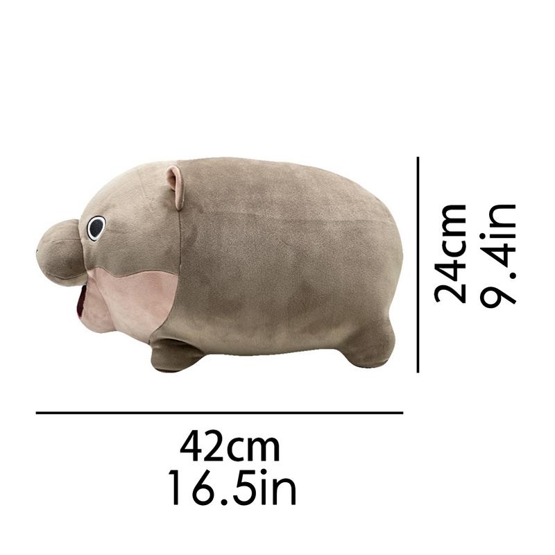 Hippo Plush Pygmy Hippo Plush Stuffed Animals Plush Doll Toy Huggable Home Decor Fashionable Throw Pillow for Bedroom Decoration