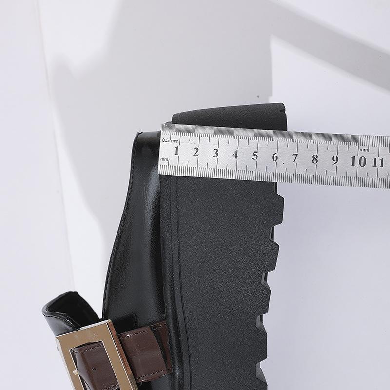 Muffin Thick-soled Bag Head Half Slippers Women's Summer Wear 2025 New One-pedal Comfortable Big Head Casual Cool Slippers