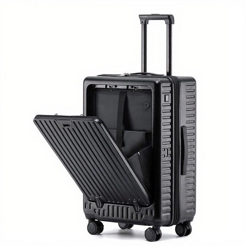 Lishen Multi-functional Front-Opening Zipper Suitcase