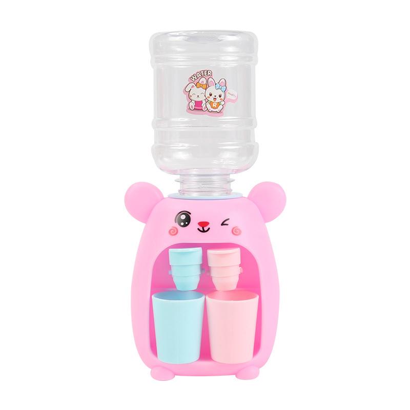 1Pc Mini Water Dispenser For Children Kids Gift Cute Cold/Warm Water Juice Milk Drinking Fountain Simulation Cartoon Kitchen Toy