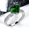 Sweet Heart-shaped Diamond Open Ring, Light Luxury Full Ring Women's Ring, Valentine's Day Gift Decorative Jewelry