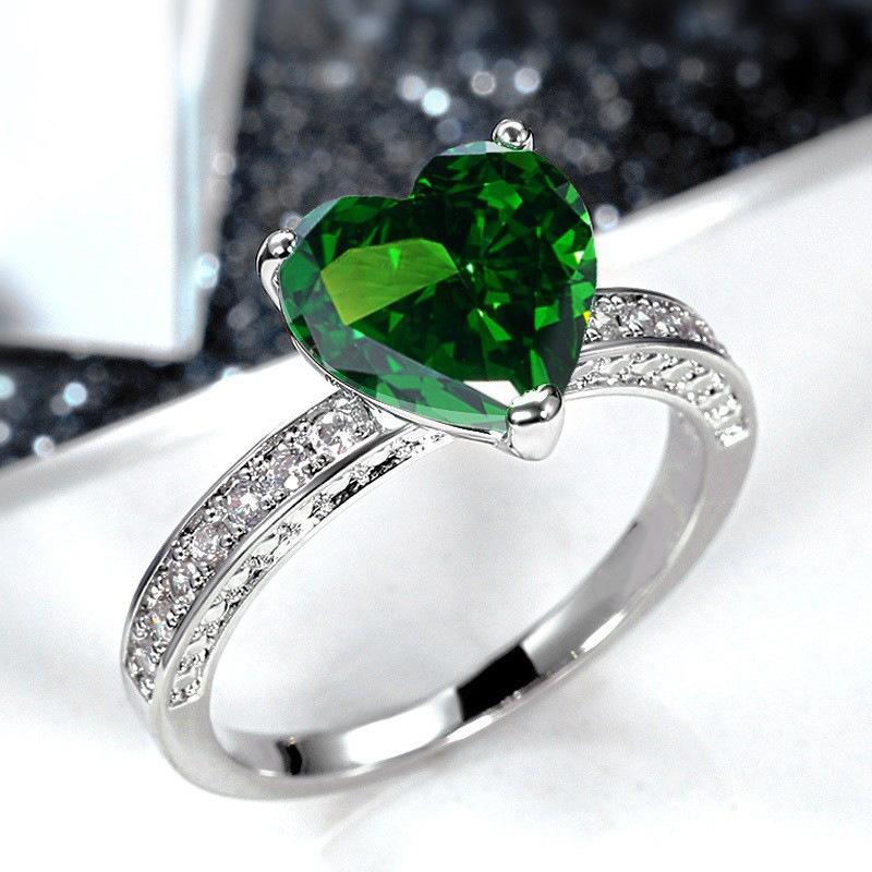 Sweet Heart-shaped Diamond Open Ring, Light Luxury Full Ring Women's Ring, Valentine's Day Gift Decorative Jewelry