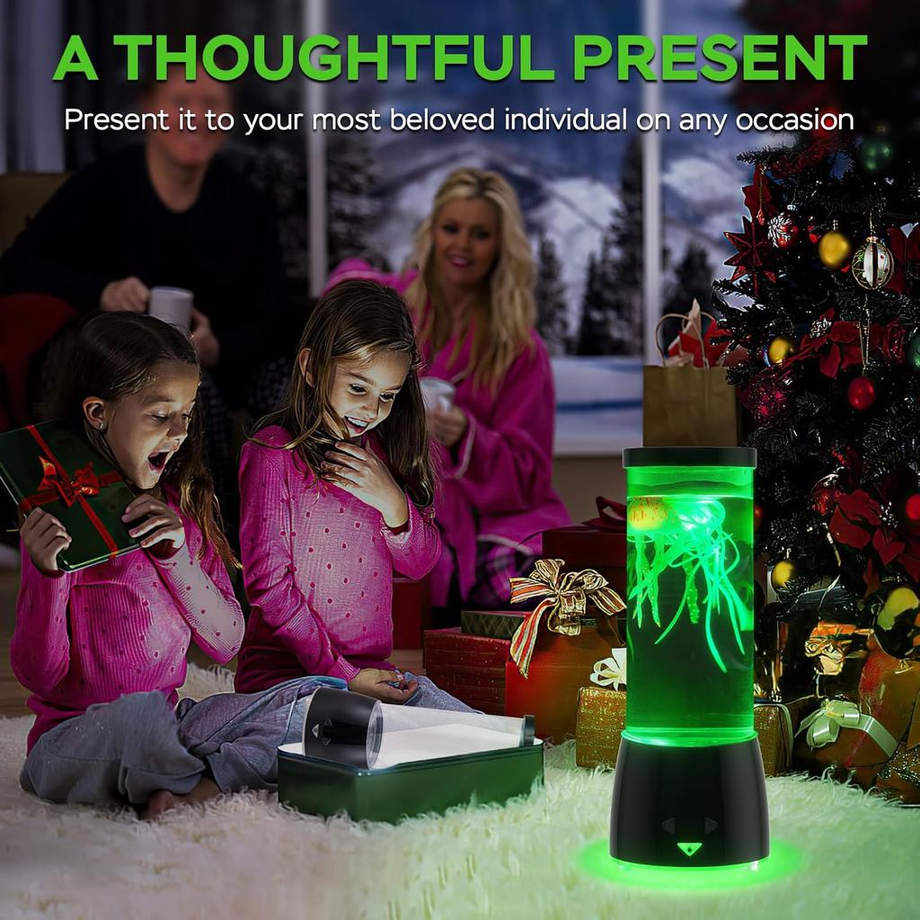 JSOT Jellyfish Lamp - Jelly Fish Decor Lamp 16 Colorful Changing with 4 Light Modes for Christmas, Jellyfish Nights Light with Remote Control