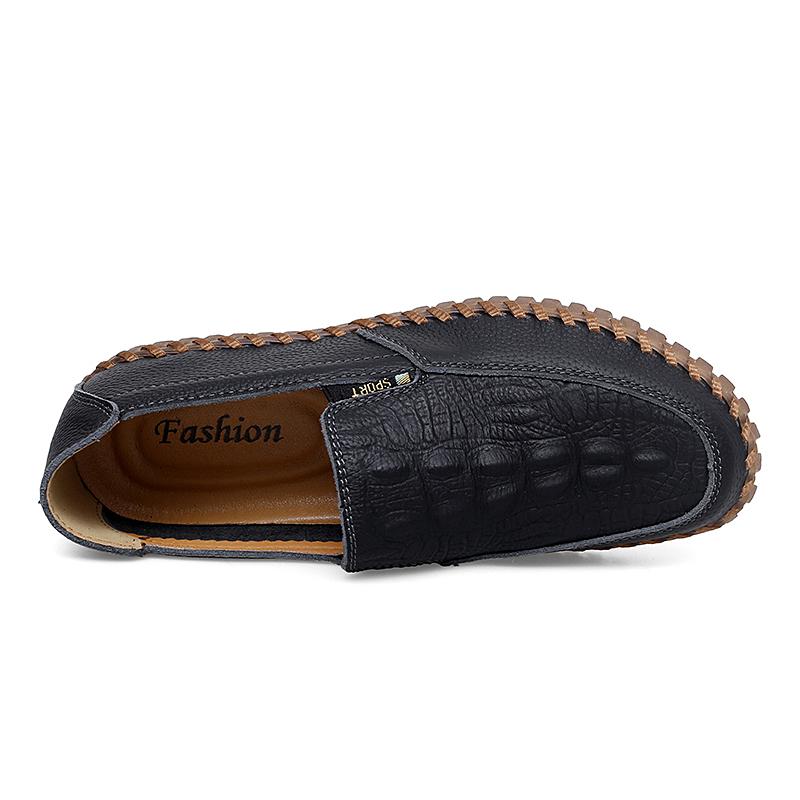 Men's Casual Leather Shoes Loafers Moccasin Breathable Slip On Boat Soft Driving Shoes
