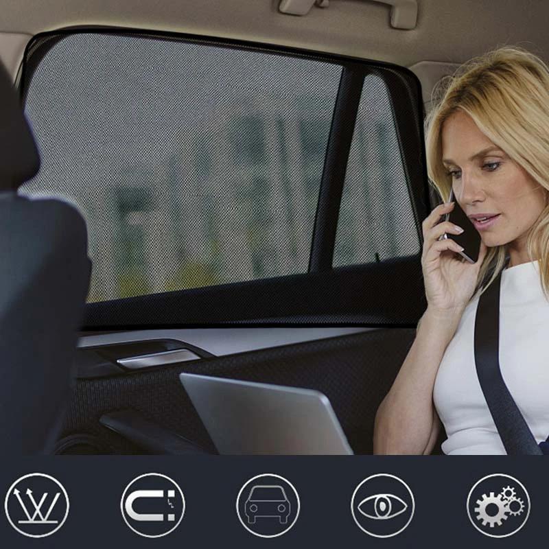 

KKJOY Summer Magnetic UV Protection Side Window Mesh Car Visor - Easy to Install Portable Sunshade for Cars