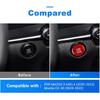 AIRSPEED Carbon Fiber Car Engine Start Stop Button Cover Center Console Push-Button Sticker Decal Interior Trim for Mazda 3 Axela 2020-2022, CX-30