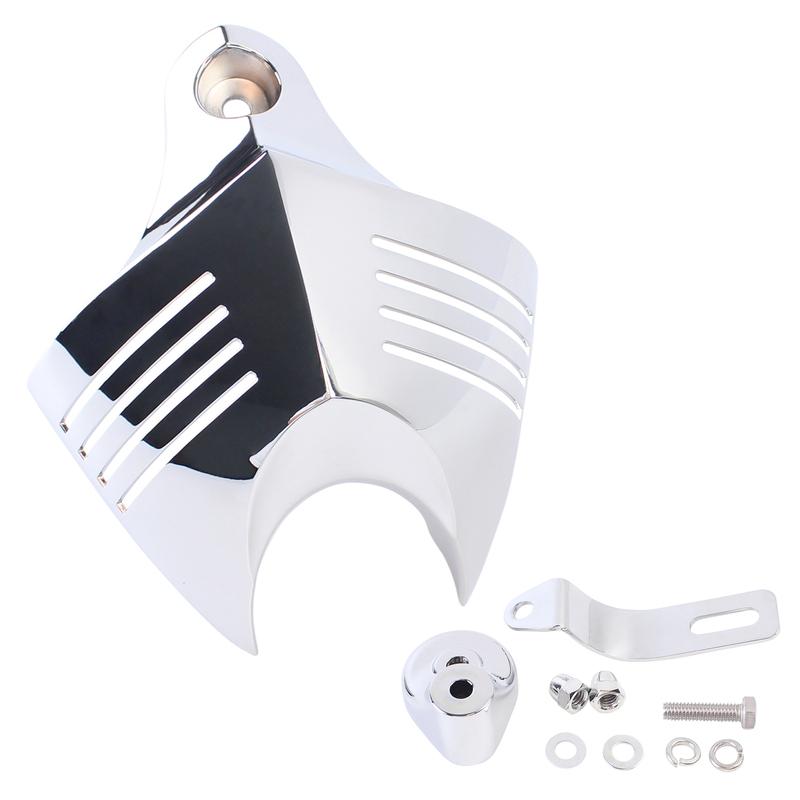 Mptprcycle Chrome Twin Horn Cover Cowbell For Harley Big Twins V-Rods 1992-2020
