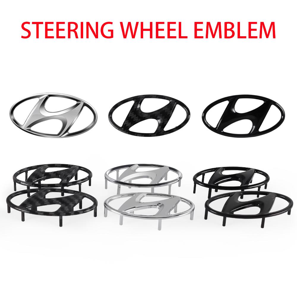 ABS Car Steering Wheel Center Emblem Cover Auto Interior Decoration For HYUNDAI i20 i30 Tucson i10 ix35 i40 Santafe Kona Solaris XX5