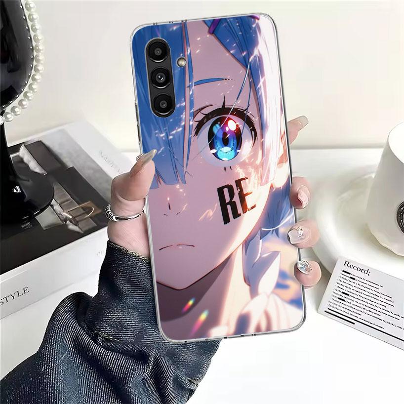 R-Rem Re Zero Anime Phone Case For Samsung Galaxy A13 A14 A15 A16 A17 A53 A54 A55 A56 A57 A33 A34 A35 A36 A37 A23 A24 A25 A26 Ga